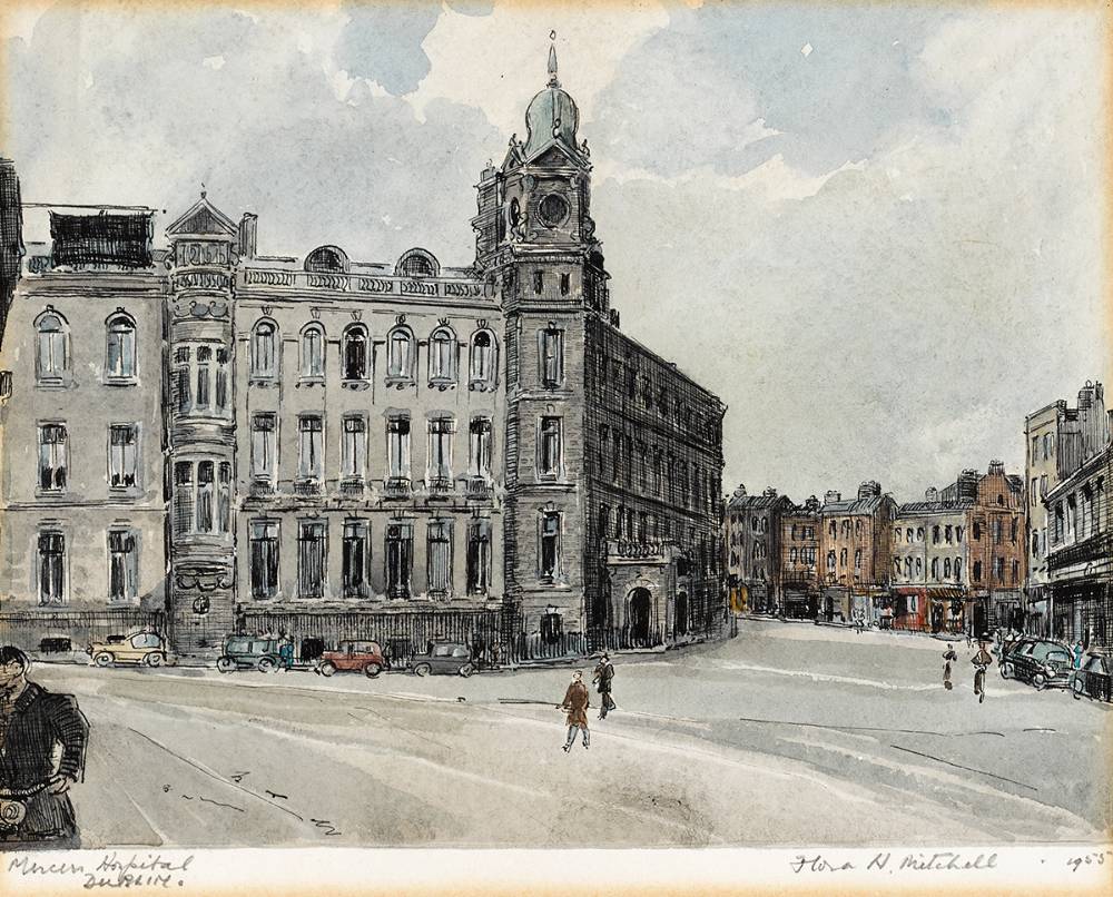 MERCER'S HOSPITAL, DUBLIN, 1955 by Flora H. Mitchell (1890-1973) at Whyte's Auctions