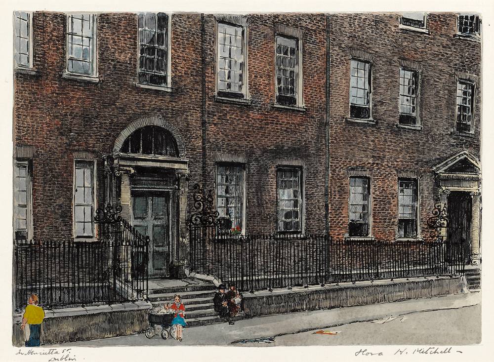 HENRIETTA STREET, DUBLIN by Flora H. Mitchell (1890-1973) at Whyte's Auctions