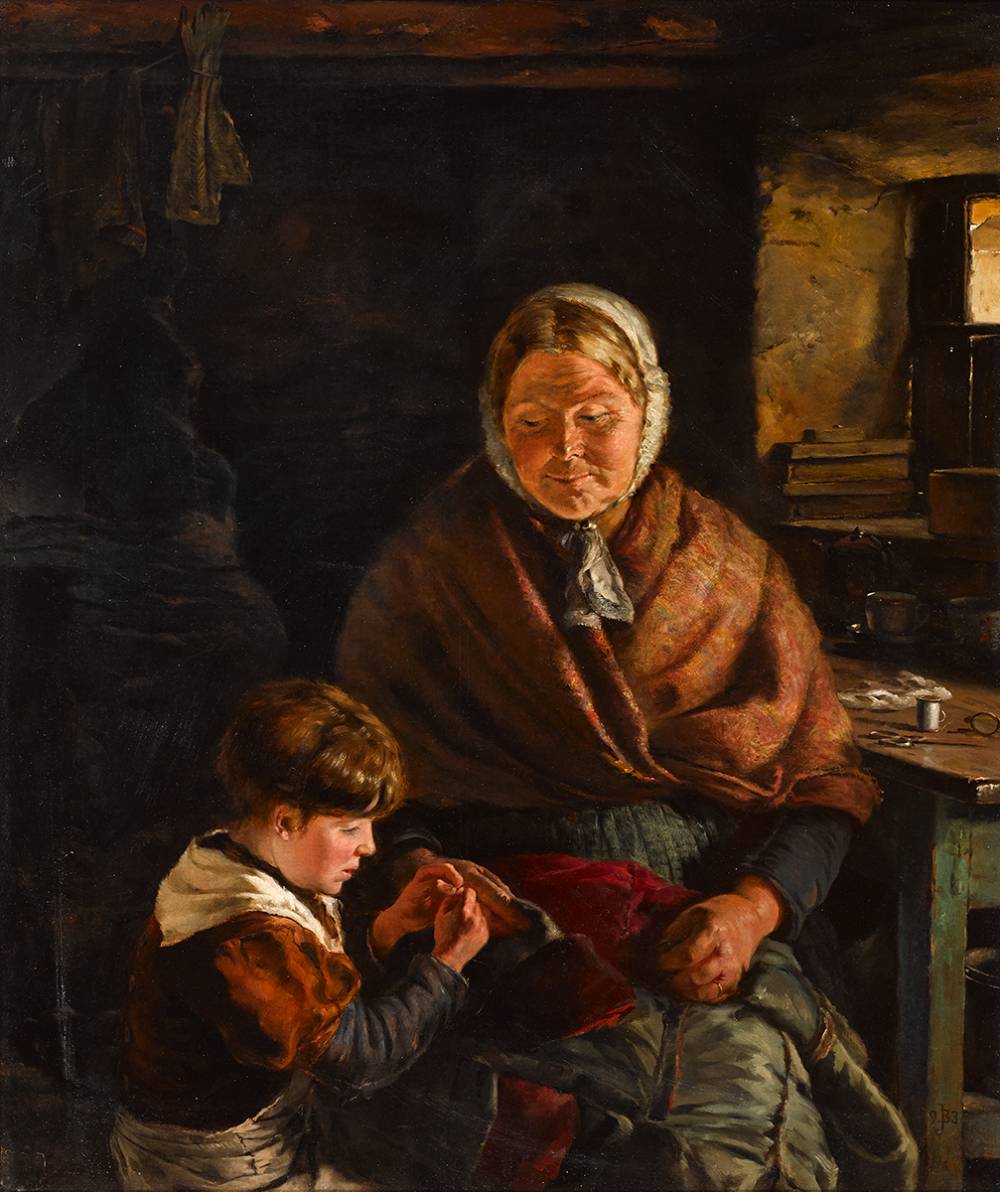 GRANNY'S TREASURE, 1893 by James Brenan RHA (1837-1907) at Whyte's Auctions