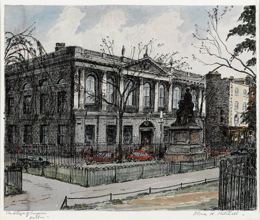 THE COLLEGE OF SURGEONS, DUBLIN by Flora H. Mitchell (1890-1973) at Whyte's Auctions