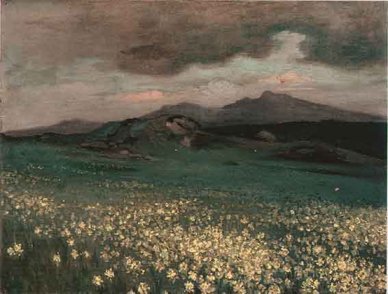 SEA OF YELLOW FLOWERS WITH HILLS IN THE DISTANCE at Whyte's Auctions