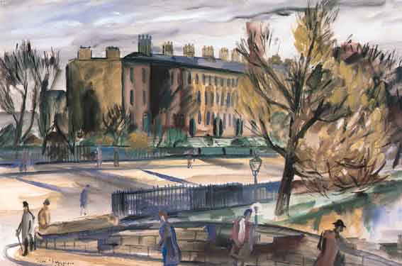 THE GRAND CANAL, DUBLIN by Norah McGuinness sold for 10,411 at Whyte's Auctions