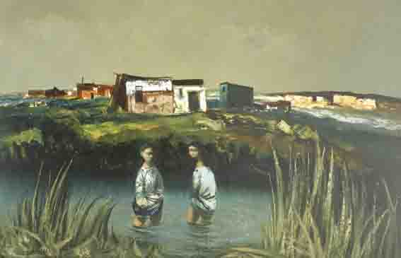 PADDLERS, COUNTY KERRY by Daniel O'Neill sold for 34,281 at Whyte's Auctions