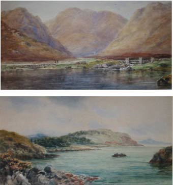 THE DELPHI HILLS, KILLARY BAY, CONNEMARA and ROSSDOWAN, PARKNASILLA, KENMARE BAY [A PAIR] by Alexander Williams sold for 2,200 at Whyte's Auctions
