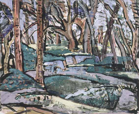 POOL IN THE WOOD AT MARLAY, RATHFARNHAM by Evie Hone HRHA (1894-1955) at Whyte's Auctions