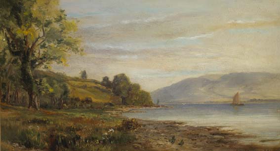 SAILING BOAT ON CARLINGFORD LOUGH by Alexander Williams sold for 2,800 at Whyte's Auctions
