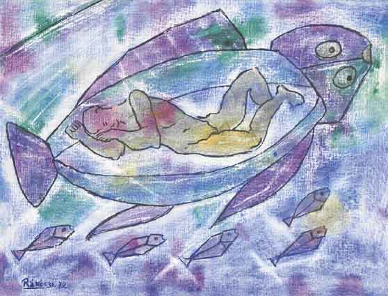 ASLEEP IN A FISH by Basil Ivan Rkczi (1908-1979) at Whyte's Auctions