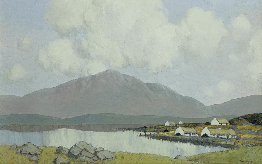 A VILLAGE IN CONNEMARA, circa 1922-29 by Paul Henry sold for 120,000 at Whyte's Auctions