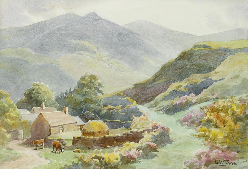 A FARM IN THE WICKLOW MOUNTAINS by Gladys Wynne sold for 1,100 at Whyte's Auctions