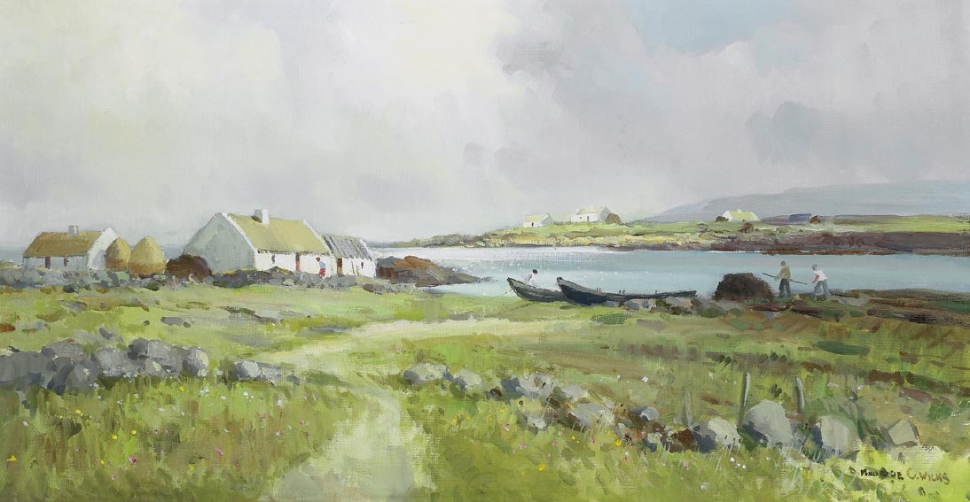 GALWAY LANDSCAPE ON WEST COAST CONNEMARA by Maurice Canning Wilks sold for 8,500 at Whyte's Auctions
