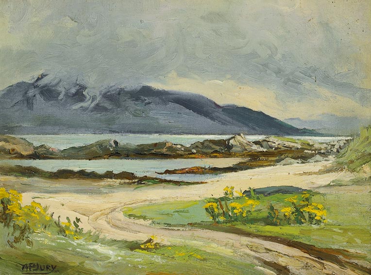 COASTAL LANDSCAPE, DONEGAL by Anne Primrose Jury sold for 1,400 at Whyte's Auctions