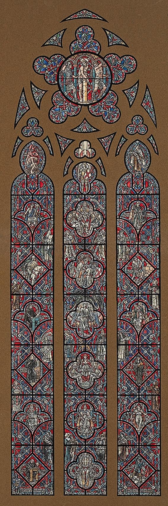THE SCOURGING AT THE PILLAR - SKETCH FOR THE NINTH WINDOW FOR THE LADY CHAPEL, ST. PATRICK'S CATHEDR by Paul Vincent Woodroffe sold for 2,600 at Whyte's Auctions
