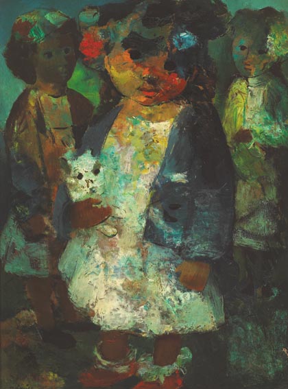THREE CHILDREN by Daniel O'Neill (1920-1974) at Whyte's Auctions