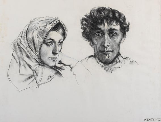 AN ARAN COUPLE, circa 1971 by Sen Keating sold for 11,000 at Whyte's Auctions
