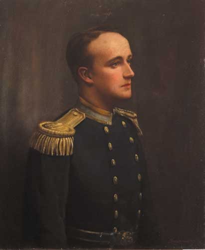 PORTRAIT OF A ROYAL NAVAL OFFICER by Samuel Rowan Watson sold for 550 at Whyte's Auctions