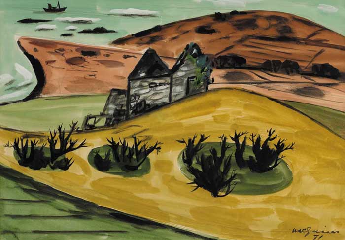 DESERTED COTTAGE, 1971 by Norah McGuinness sold for 15,000 at Whyte's Auctions