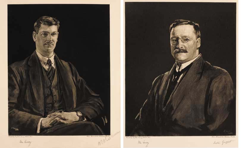MICHAEL COLLINS and ARTHUR GRIFFITHS, 1921 (A PAIR) by Sir John Lavery sold for 11,500 at Whyte's Auctions