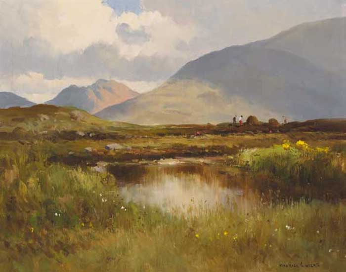 ENTRANCE TO INAGH VALLEY, CONNEMARA, circa 1982 by Maurice Canning Wilks sold for 6,200 at Whyte's Auctions