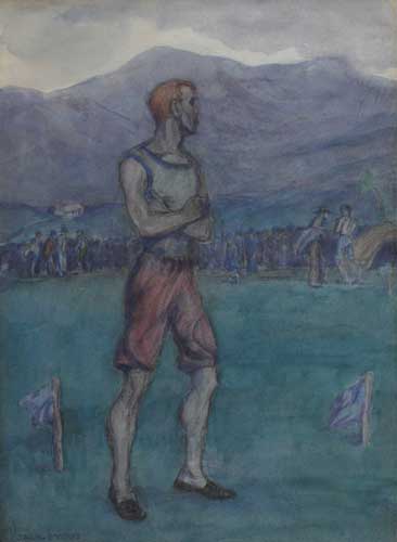 THE OLD CHAMPION, circa 1899 by Jack Butler Yeats sold for 39,000 at Whyte's Auctions