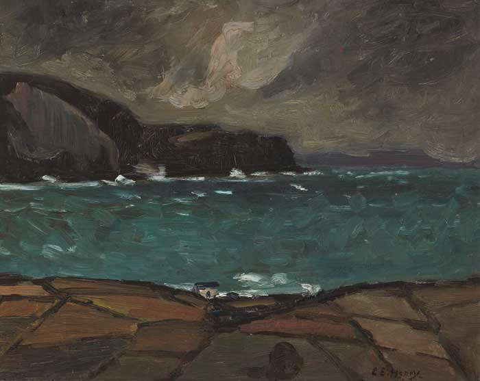 MENAUAN CLIFFS, ACHILL ISLAND by Grace Henry sold for 4,000 at Whyte's Auctions