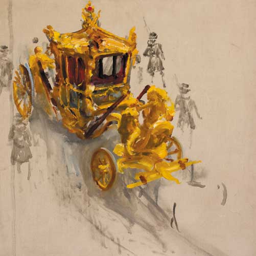 THE CORONATION COACH, 1937 by Sir John Lavery sold for 7,000 at Whyte's Auctions