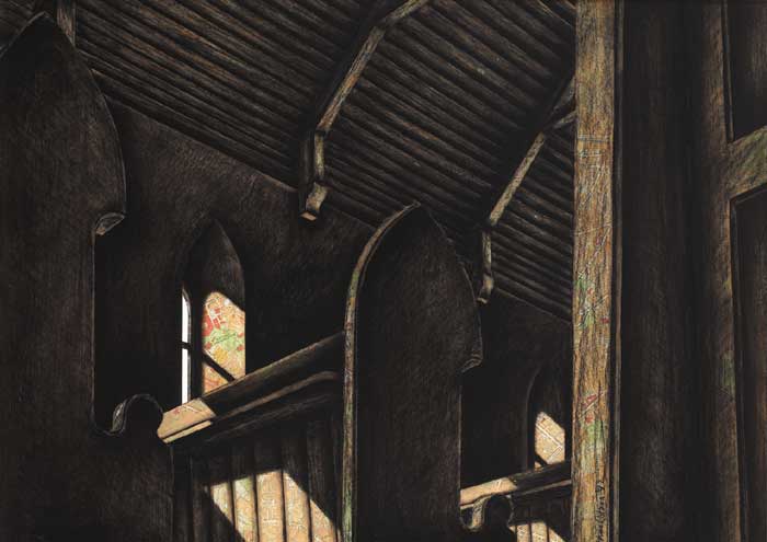 CHURCH INTERIOR, 1992 by Chris Wilson sold for 1,900 at Whyte's Auctions