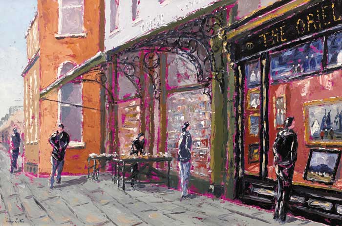 GREENE'S BOOKSHOP AND ORIEL GALLERY, CLARE STREET, DUBLIN by Ivan Sutton (b.1944) at Whyte's Auctions