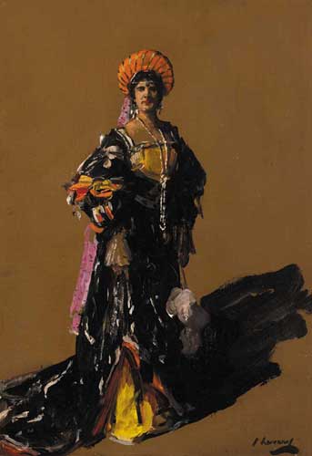MISS FLORA LION IN PERIOD COSTUME, circa 1916 by Sir John Lavery sold for 24,000 at Whyte's Auctions