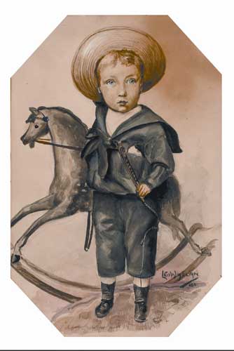 A LITTLE BOY WITH A ROCKING HORSE, 1901 by Leo Whelan sold for 950 at Whyte's Auctions
