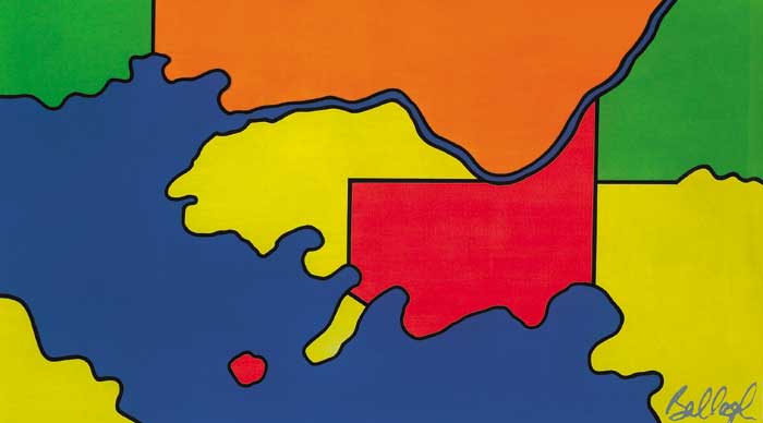 MAP SERIES, 1965 by Robert Ballagh sold for 13,000 at Whyte's Auctions