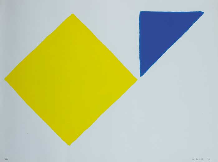 YELLOW SQUARE PLUS QUARTER BLUE, 1972 by William Scott sold for 3,000 at Whyte's Auctions