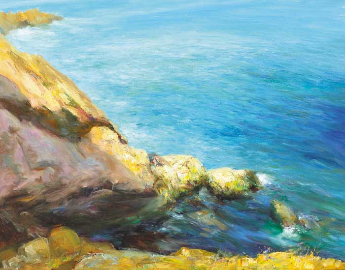 ROCKS AND SEA, SCOTCH POINT, LAMBAY ISLAND, 2004 by Paul Kelly (b.1968) at Whyte's Auctions