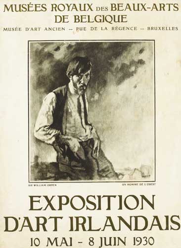 ORIGINAL POSTER FOR THE EXPOSITION D'ART IRLANDAISE, BELGIUM, 1930 by Sir William Orpen KBE RA RI RHA (1878-1931) at Whyte's Auctions