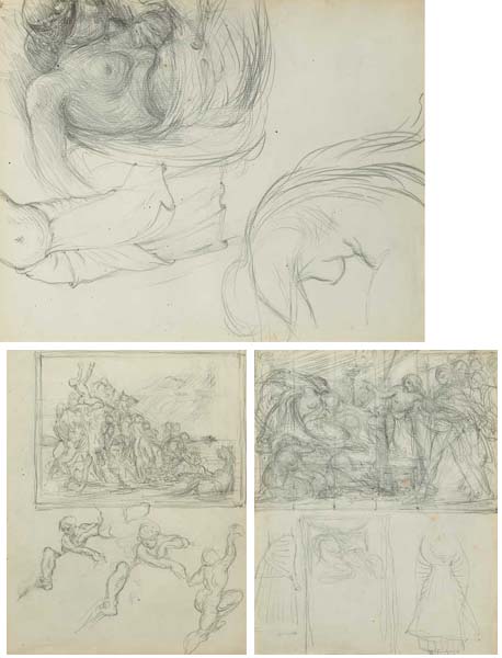 STUDIES FOR SLADE SCHOOL COMPOSITIONS (SET OF THREE) by Sir William Orpen KBE RA RI RHA (1878-1931) at Whyte's Auctions