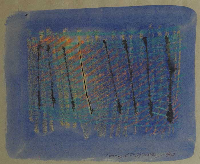 UNTITLED ABSTRACT (BLUE), 1968 by Tony O'Malley HRHA (1913-2003) at Whyte's Auctions