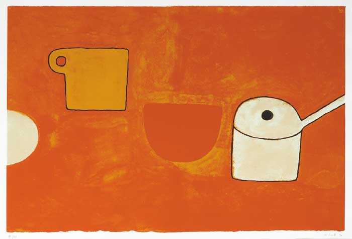 CUP, BOWL, PAN, BROWNS AND OCHRES, 1970 by William Scott sold for 4,800 at Whyte's Auctions