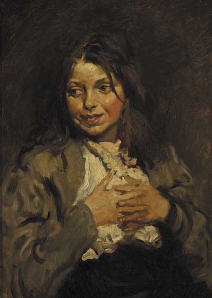THE BEGGAR GIRL by Sir William Orpen sold for 27,000 at Whyte's Auctions