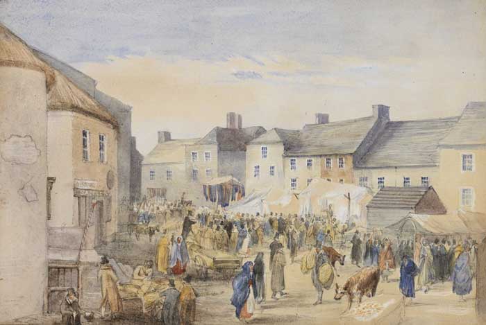THE MARKET PLACE, NAVAN by William Frederick Wakeman sold for 850 at Whyte's Auctions