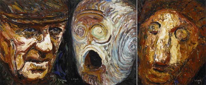 REPRESENTATIONS OF THE HUMAN FACE, 1989 (THREE WORKS) by Liam O'Neill sold for 4,800 at Whyte's Auctions