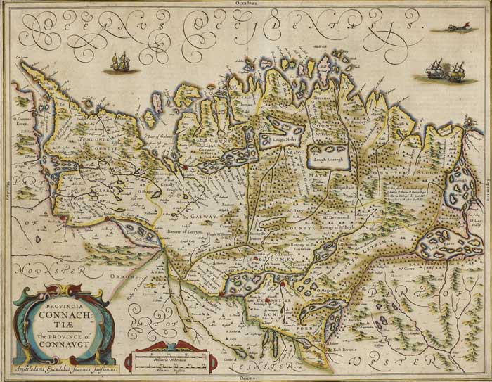 Circa 1650 Johannes Jansonius map - Provincia Connactiae - The Province of Connacht at Whyte's Auctions