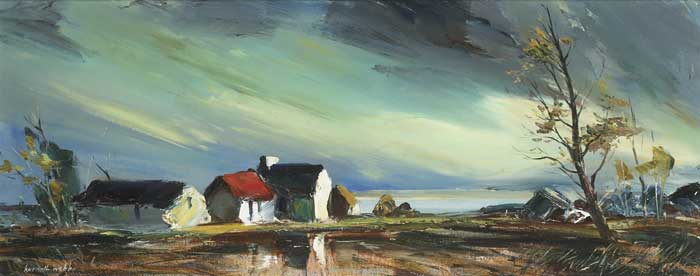 FARM BUILDINGS ON STRANGFORD LOCH, NEWTOWNARDS, c.1965 by Kenneth Webb sold for 10,500 at Whyte's Auctions