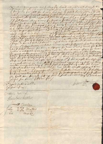 1655. A Cromwellian Soldier sells his grant of land in Ireland. at Whyte's Auctions