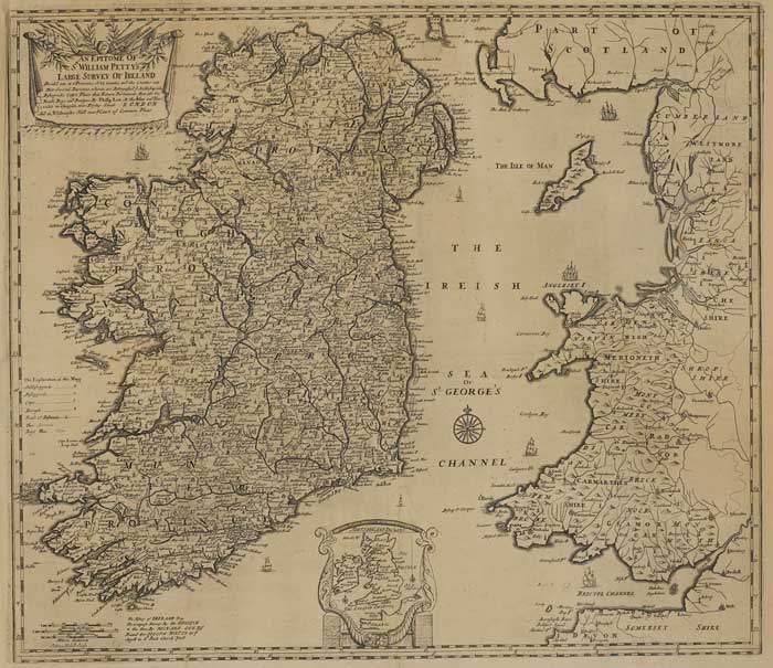 1691 Sir William Petty's Map of Ireland at Whyte's Auctions