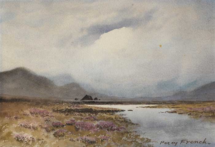 BOG LANDSCAPE, WEST OF IRELAND by William Percy French (1854-1920) at Whyte's Auctions