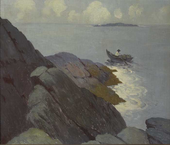 FISHERMAN IN A CURRACH, 1911-1913 by Paul Henry sold for 145,000 at Whyte's Auctions
