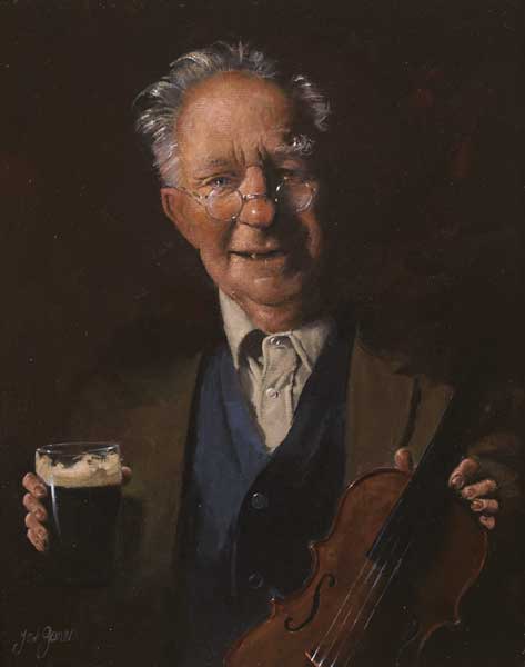THE FIDDLER by Ted Jones sold for 2,500 at Whyte's Auctions