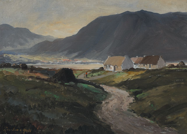EVENING NEAR GLENTIES, COUNTY DONEGAL by Rowland Hill ARUA (1915-1979) at Whyte's Auctions