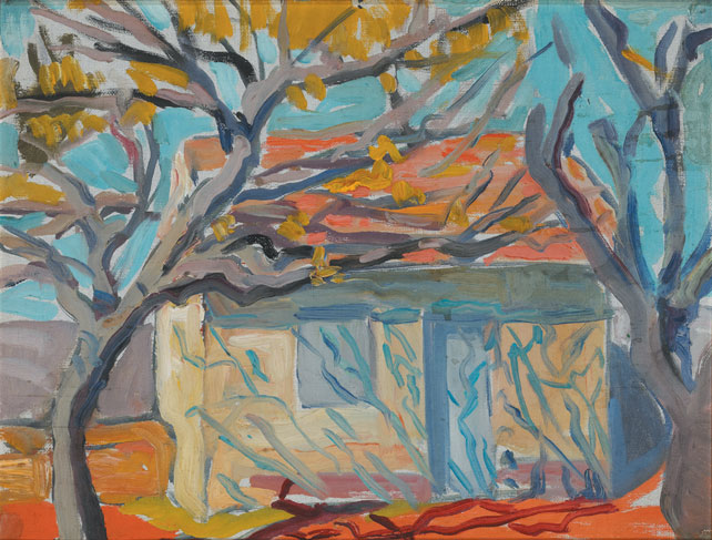 HOUSE WITH A RED ROOF by Mary Swanzy HRHA (1882-1978) at Whyte's Auctions