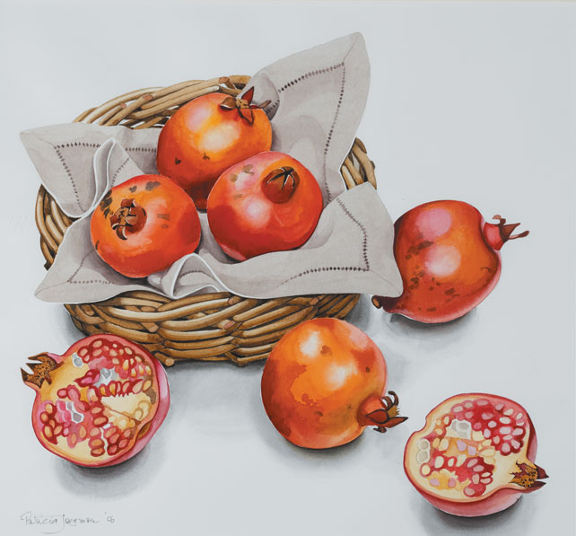 POMEGRANATES IN A BASKET, 2006 by Patricia Jorgensen sold for 600 at Whyte's Auctions