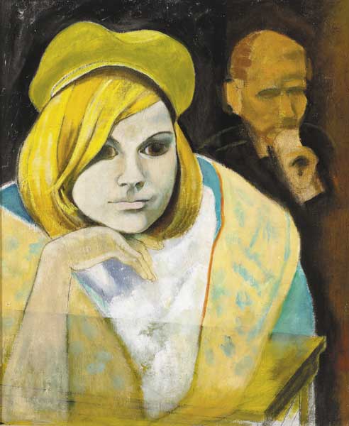 GIRL IN YELLOW BERET by Marian Jeffares sold for 950 at Whyte's Auctions